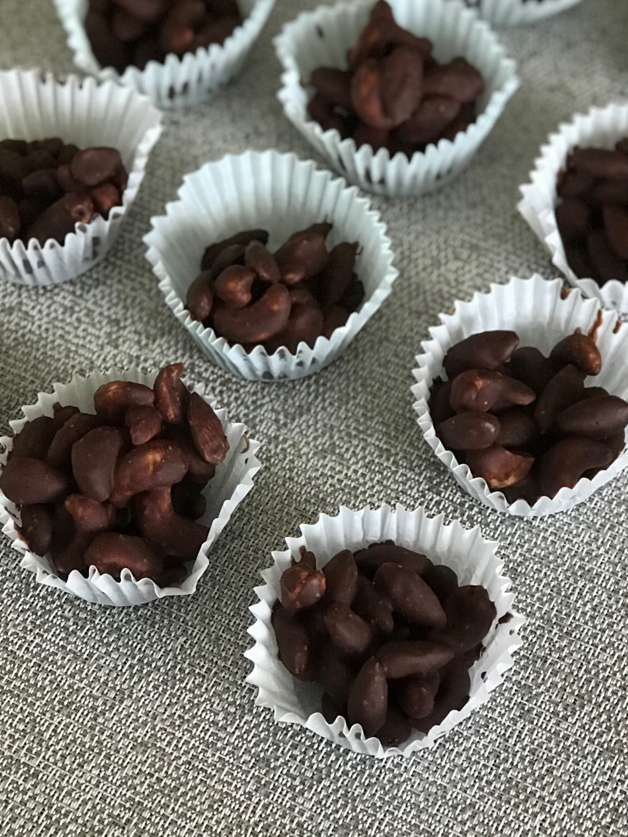 chocolate covered almonds & cashew cups
