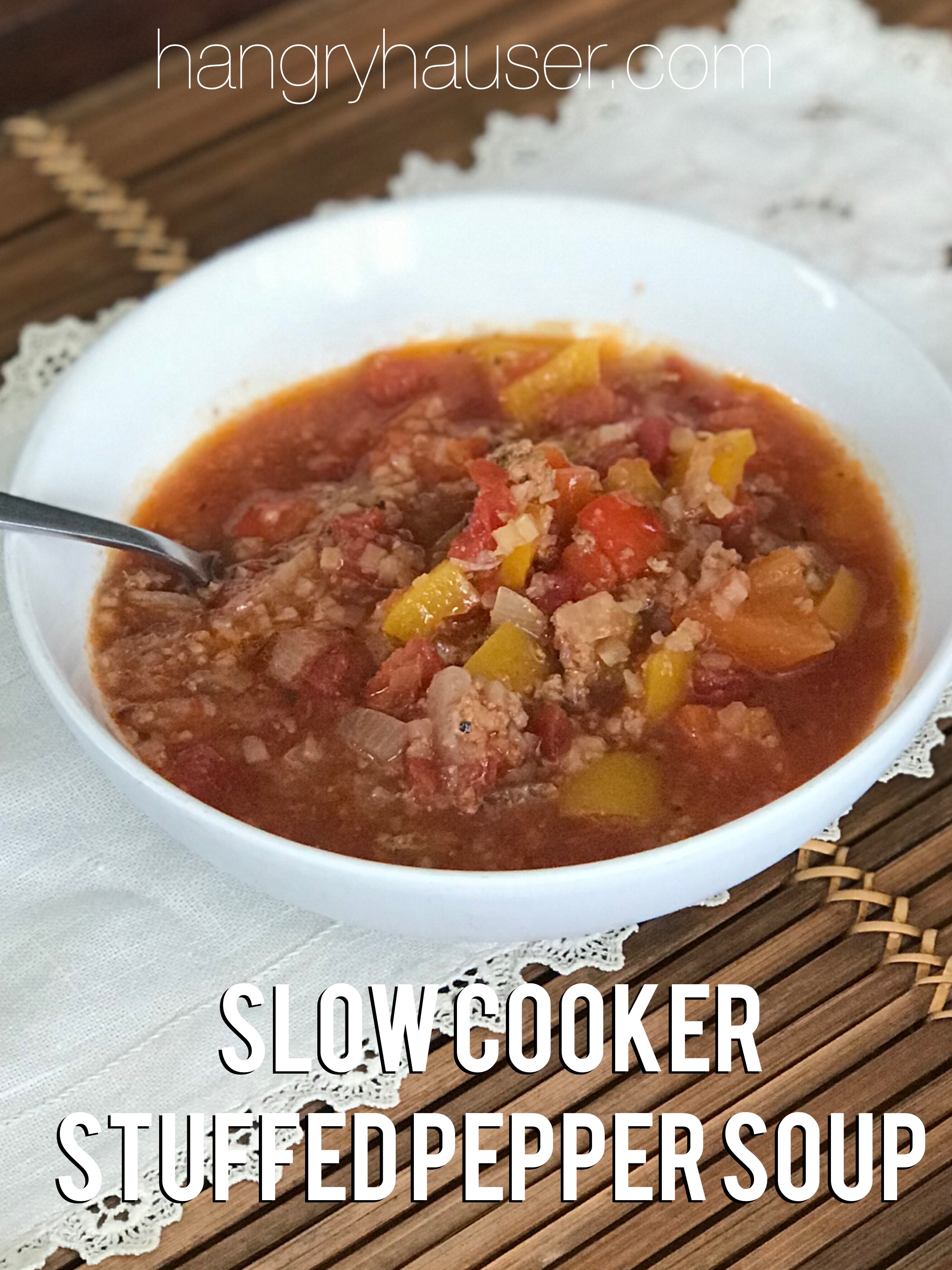 slow cooker stuffed pepper soup