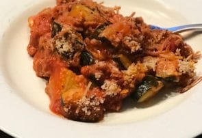 Zucchini Casserole with Marinara & Beef