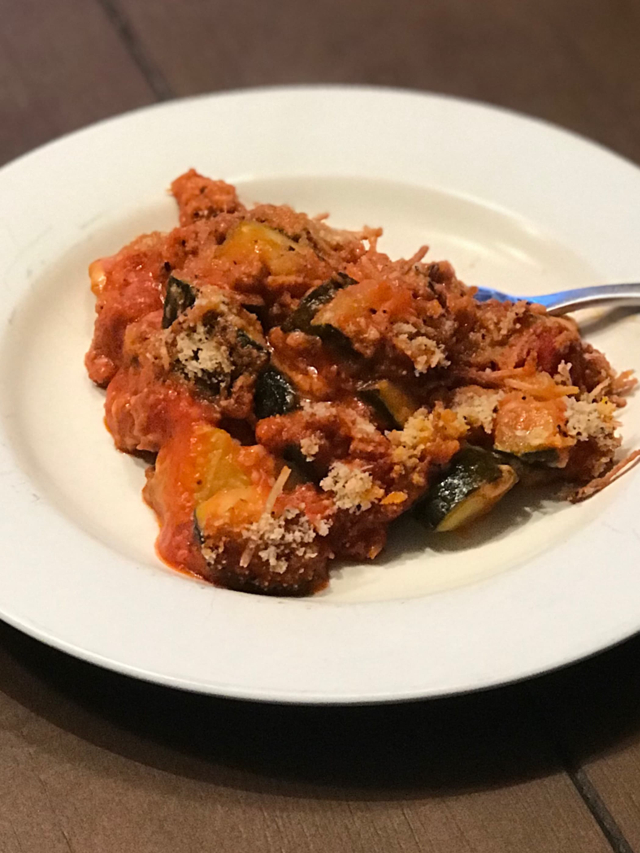 Zucchini Casserole with Marinara & Beef